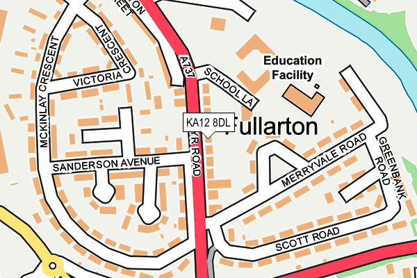 KA12 8DL map - OS OpenMap – Local (Ordnance Survey)