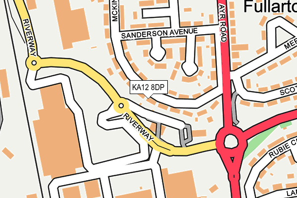 KA12 8DP map - OS OpenMap – Local (Ordnance Survey)