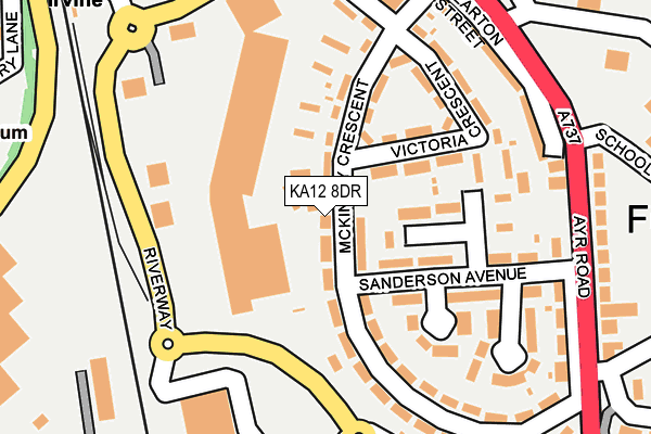 KA12 8DR map - OS OpenMap – Local (Ordnance Survey)