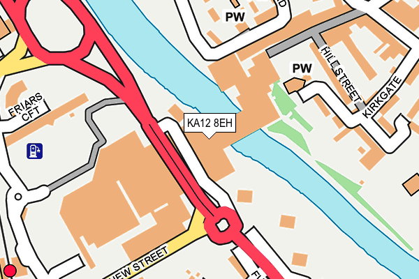 KA12 8EH map - OS OpenMap – Local (Ordnance Survey)