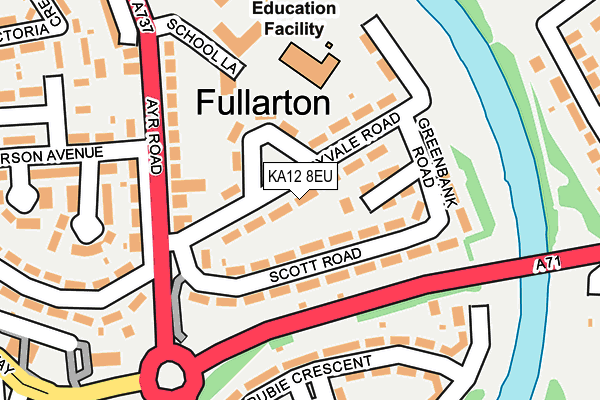 KA12 8EU map - OS OpenMap – Local (Ordnance Survey)