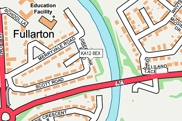 KA12 8EX map - OS OpenMap – Local (Ordnance Survey)