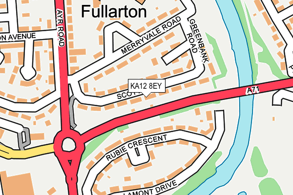 KA12 8EY map - OS OpenMap – Local (Ordnance Survey)