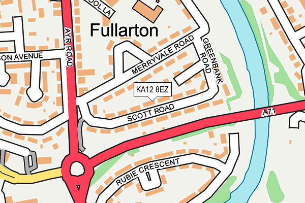 KA12 8EZ map - OS OpenMap – Local (Ordnance Survey)