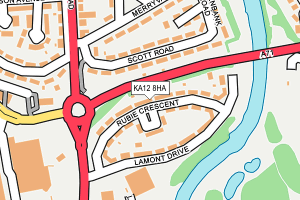 KA12 8HA map - OS OpenMap – Local (Ordnance Survey)