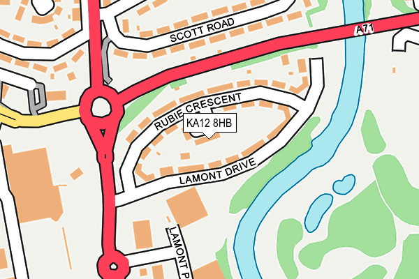 KA12 8HB map - OS OpenMap – Local (Ordnance Survey)