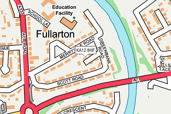 KA12 8HF map - OS OpenMap – Local (Ordnance Survey)