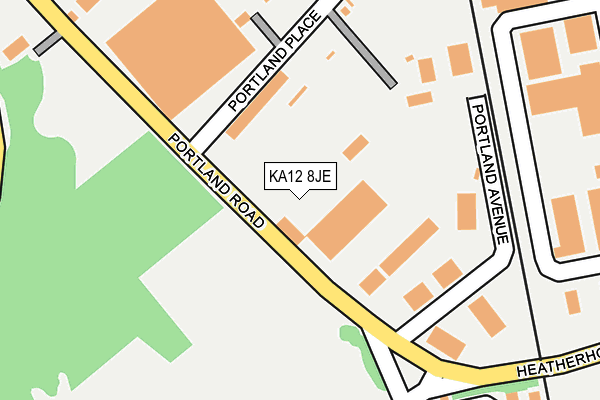 KA12 8JE map - OS OpenMap – Local (Ordnance Survey)