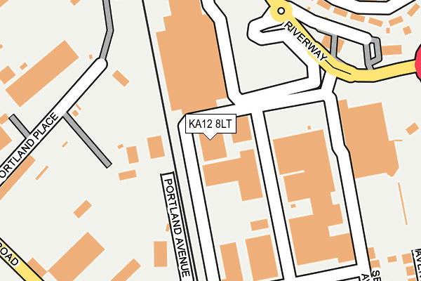 KA12 8LT map - OS OpenMap – Local (Ordnance Survey)