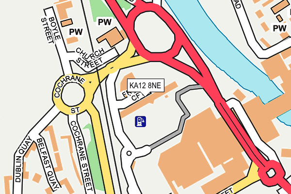 KA12 8NE map - OS OpenMap – Local (Ordnance Survey)