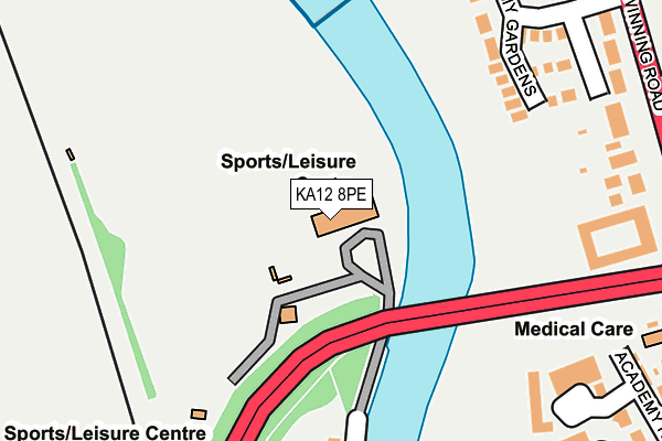 KA12 8PE map - OS OpenMap – Local (Ordnance Survey)