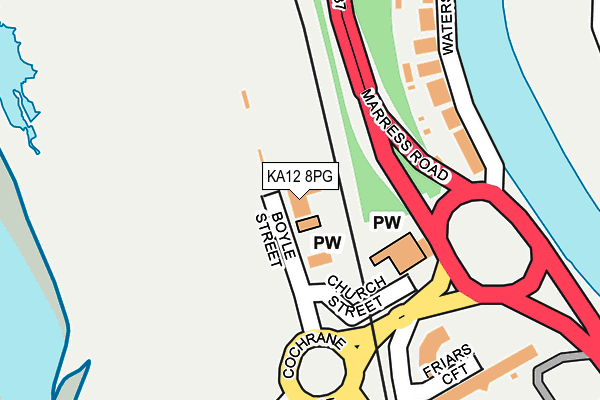 KA12 8PG map - OS OpenMap – Local (Ordnance Survey)