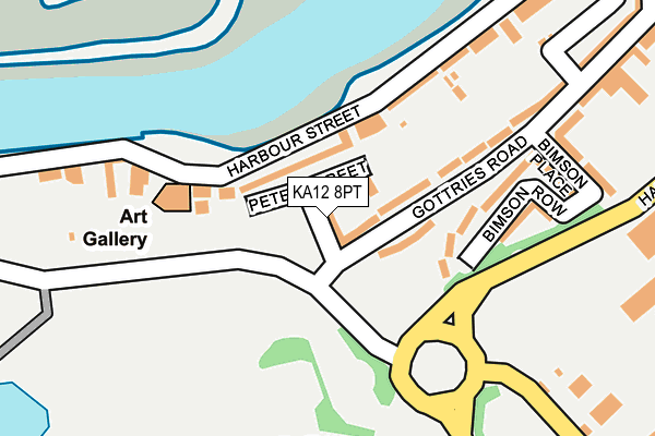 KA12 8PT map - OS OpenMap – Local (Ordnance Survey)