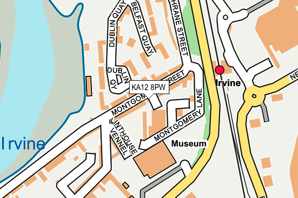 KA12 8PW map - OS OpenMap – Local (Ordnance Survey)