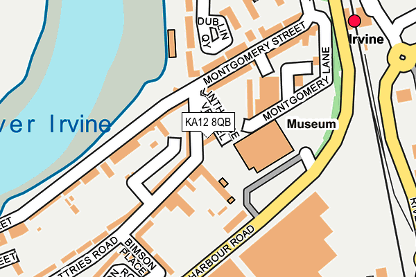 KA12 8QB map - OS OpenMap – Local (Ordnance Survey)