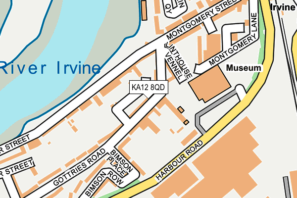 KA12 8QD map - OS OpenMap – Local (Ordnance Survey)