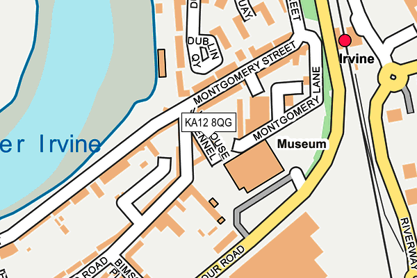 KA12 8QG map - OS OpenMap – Local (Ordnance Survey)