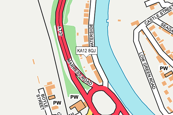 KA12 8QJ map - OS OpenMap – Local (Ordnance Survey)