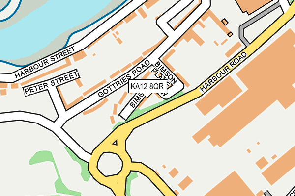 KA12 8QR map - OS OpenMap – Local (Ordnance Survey)