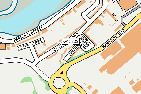 KA12 8QS map - OS OpenMap – Local (Ordnance Survey)