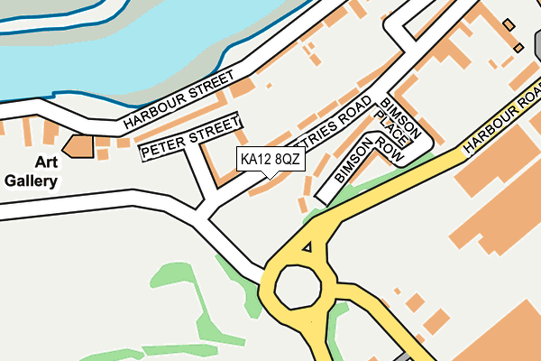 KA12 8QZ map - OS OpenMap – Local (Ordnance Survey)