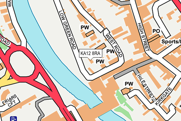 KA12 8RA map - OS OpenMap – Local (Ordnance Survey)