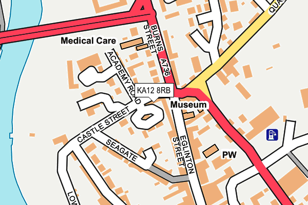 KA12 8RB map - OS OpenMap – Local (Ordnance Survey)