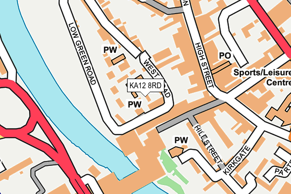 KA12 8RD map - OS OpenMap – Local (Ordnance Survey)