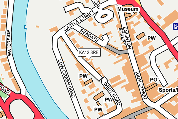 KA12 8RE map - OS OpenMap – Local (Ordnance Survey)