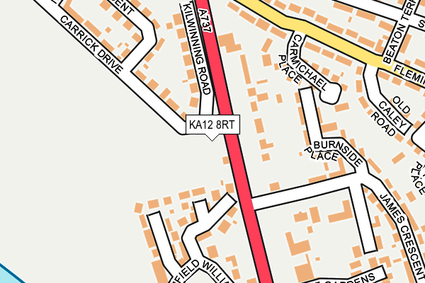 KA12 8RT map - OS OpenMap – Local (Ordnance Survey)