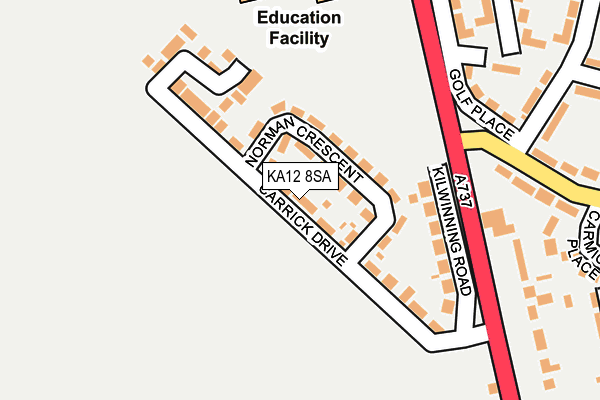 KA12 8SA map - OS OpenMap – Local (Ordnance Survey)