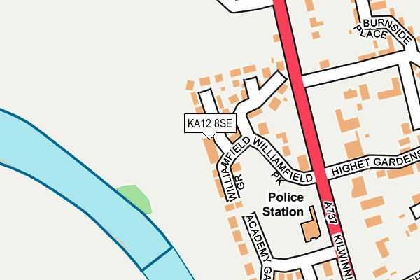 KA12 8SE map - OS OpenMap – Local (Ordnance Survey)