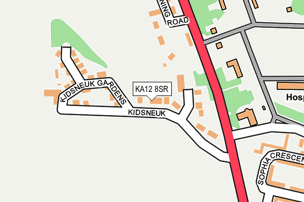 KA12 8SR map - OS OpenMap – Local (Ordnance Survey)