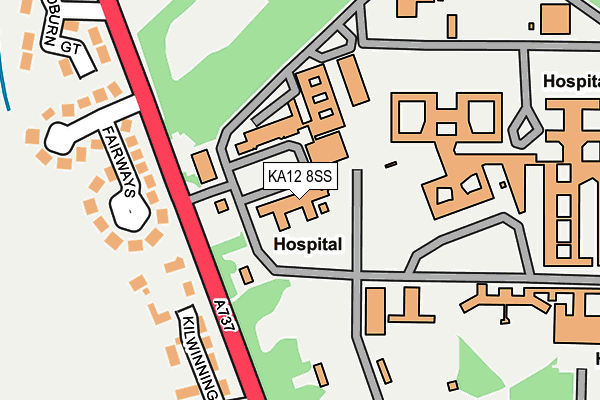 KA12 8SS map - OS OpenMap – Local (Ordnance Survey)