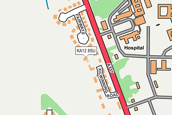 KA12 8SU map - OS OpenMap – Local (Ordnance Survey)