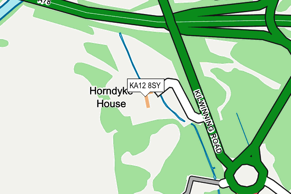 KA12 8SY map - OS OpenMap – Local (Ordnance Survey)