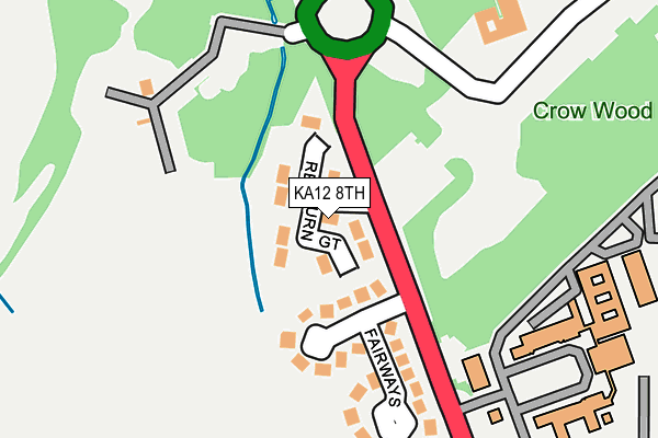 KA12 8TH map - OS OpenMap – Local (Ordnance Survey)