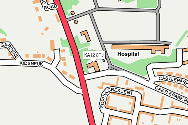 KA12 8TJ map - OS OpenMap – Local (Ordnance Survey)