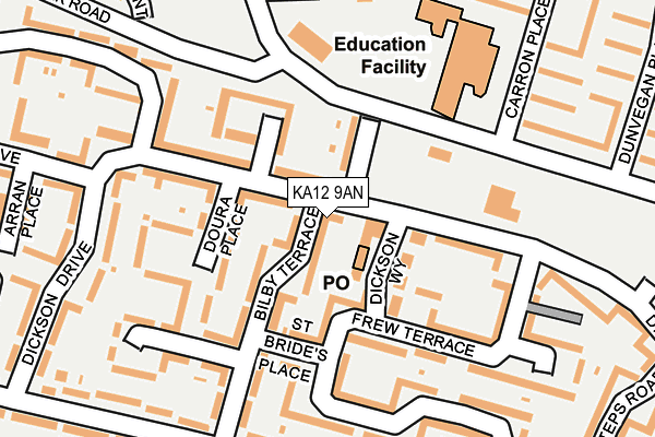 KA12 9AN map - OS OpenMap – Local (Ordnance Survey)