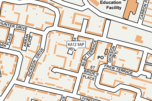 KA12 9AP map - OS OpenMap – Local (Ordnance Survey)