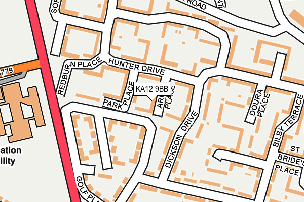 KA12 9BB map - OS OpenMap – Local (Ordnance Survey)