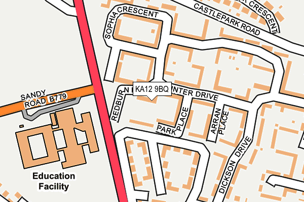 KA12 9BQ map - OS OpenMap – Local (Ordnance Survey)