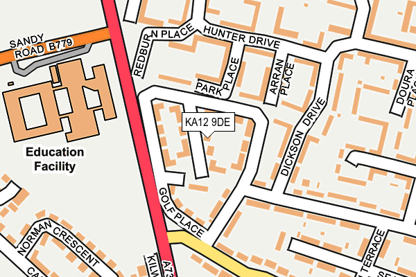 KA12 9DE map - OS OpenMap – Local (Ordnance Survey)