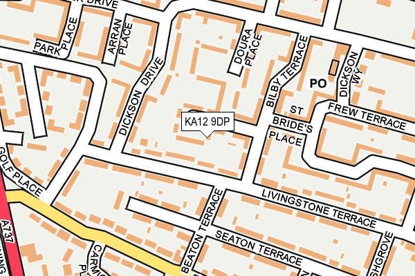 KA12 9DP map - OS OpenMap – Local (Ordnance Survey)