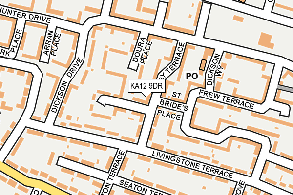 KA12 9DR map - OS OpenMap – Local (Ordnance Survey)