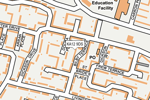 KA12 9DS map - OS OpenMap – Local (Ordnance Survey)