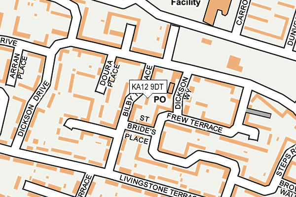 KA12 9DT map - OS OpenMap – Local (Ordnance Survey)