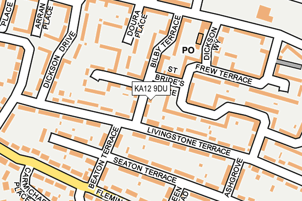 KA12 9DU map - OS OpenMap – Local (Ordnance Survey)