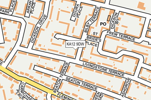 KA12 9DW map - OS OpenMap – Local (Ordnance Survey)