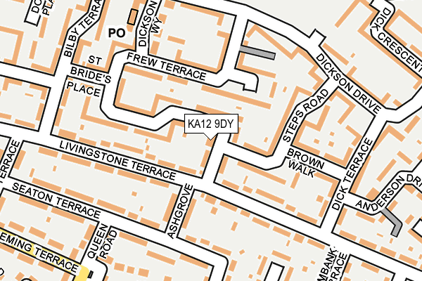 KA12 9DY map - OS OpenMap – Local (Ordnance Survey)